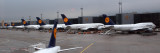 LIneup of widebodies at Frankfurt