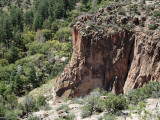 The trail at the bottom of the cliff