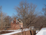 Lockhouse in the sun and snow