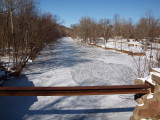 Frozen creek from aqueduct