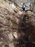 Uphill section of the trail
