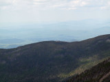 Greenleaf hut in the distance on the slope below Mt. Lafayette