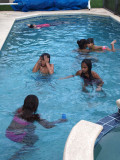 In the pool