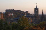 Edinburgh Castle from Calton Hill at sunset 
