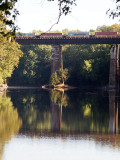 Train crossing the Monocacy river