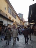 Tourist traffic on the Ponte Vecchio