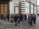 Our tour group in front of the Florence baptistry