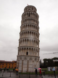 Tower of Pisa in the rain