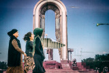 Vandalized photo - Dushanbe