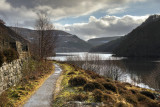 The trail by the Garreg Ddu reservoir