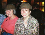 Gwenn and Rebecca at the Sherlock Holmes pub in London