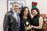 Nina Williams with her parents