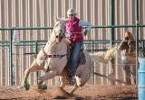 Daelee Forshaw (in background) photographing a rodeo (2013)
