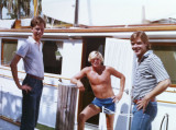 Joachim Rosenberg (skinny one across from me). Boyfriend from Hamburg, Germany I met in Fort Lauderdale, FL 1980