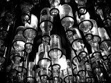 Beer Bottle Chandelier BW.jpg