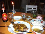 Restaurant Min Min in Nyaung Shwe. Short travelled fish from Inle Lake.
