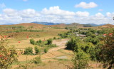 View from my balcony at Vansana Plain of Jars Hotel. The hills are still barren from Agent Orange and other chemicals.