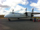 My transport from VIentiane, Lao Airlines Xian MA60 on Xieng Khouang Airport