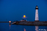 Super Full Moon over Discovery Bay Lighthouse 10