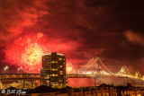 Fireworks over the San Francisco Bay Bridge  5