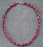 Russian Spiral Necklace -  Spring or Red Hat Society