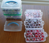 Delica Bead Storage in Darice & Snapware containers  (2 images)