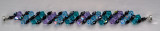 Diagonal Stripes Crystal Bracelet #2 (sold)