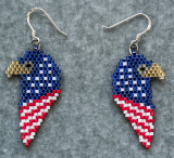 4th of July Eagle Earrings - sold