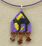 Black Cat & Moon & Stars pendant