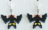 Halloween Bat Earrings
