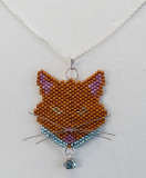 Cat Orange-brown Blue Collar - Sold