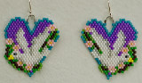 Bird: Dove Heart Earrings - sold