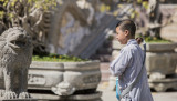 Boy at Long Sn Pagoda Nha Trang Vietnam