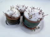 Snowy flower pots