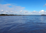 The river is wide where it joins two other rivers at Talkeetna