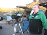 Fred Cawsey with 4.5inch reflector