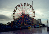 Ferris wheel on a rainy day