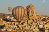 Mongolfiere sopra Ortahisar , Balloons rides over Ortahisar 