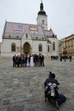 Zagreb, wedding photo session at St Marks Church