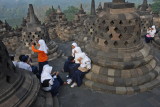 At Borobodur Temple, Java Island, Indonesia