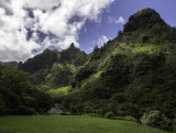 Kauai - Makana Mt. from Lumahuli Bot. Garden - in the Morning