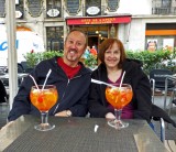 Enjoying Lunch on Las Ramblas in Barcelona