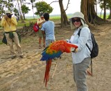 Susan with Scarlet Macaw