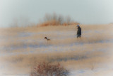 Man and his hiking buddy