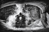 Steam in the snow
