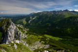 View towards High Tatra over Kondratowa Valley from Giewont 1894m, West Tatra