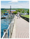 Walking along the marina at Senca Lake