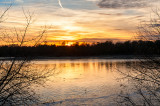 Sunset Falls Over The River