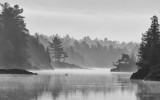 Summer Morning at French River (B&W)