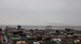 Part of rainy Punta Arenas the Strait of Magellan and the Golden Princess
